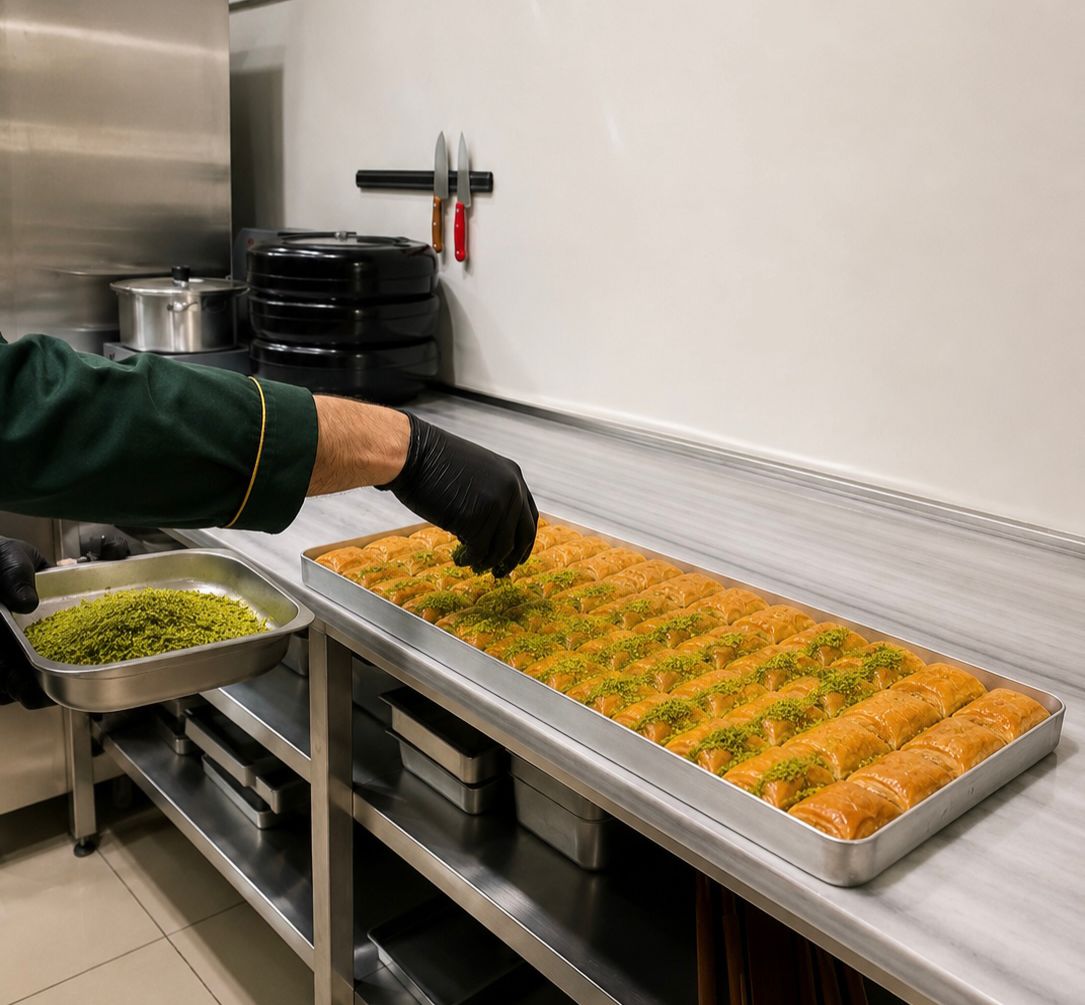 Baklava üretimi